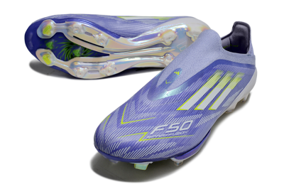 Adidas F50+ Lightstrike Pro Laceless FG Firm Ground Soccer Cleats - Blue/White/Yellow