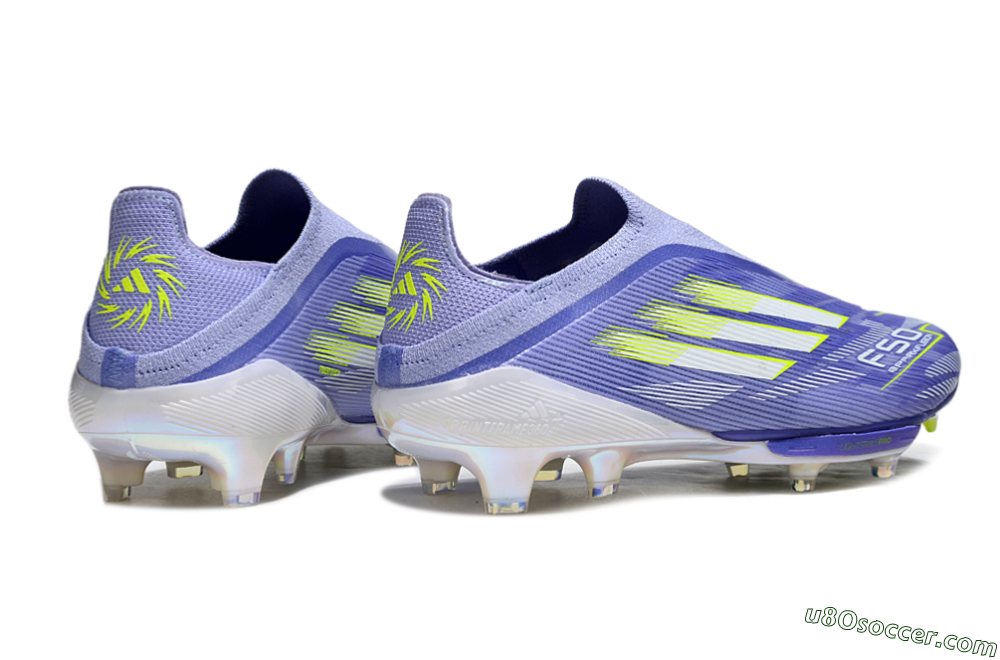 Adidas F50+ Lightstrike Pro Laceless FG Firm Ground Soccer Cleats - Blue/White/Yellow 6