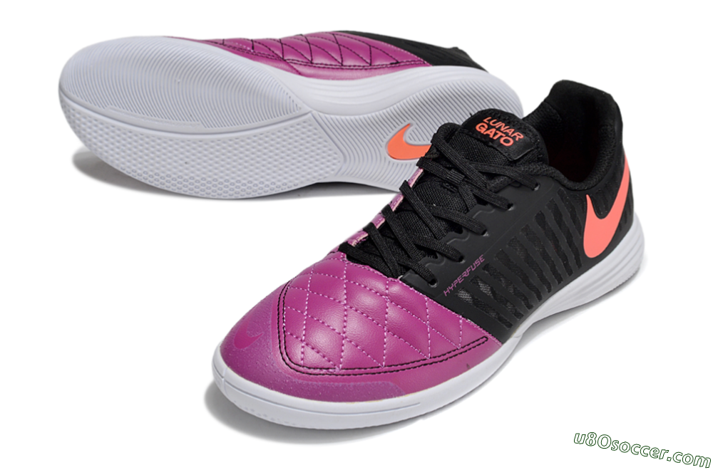 Nike Lunar Gato 2 IC Indoor & Futsal Soccer Shoes - Pink/Black/Red 3