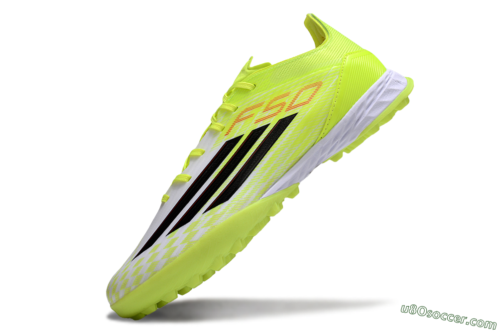 Adidas F50 Pro TF Artificial Turf Soccer Shoes - Yellow/Black/Red 5