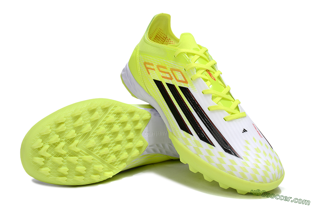 Adidas F50 Pro TF Artificial Turf Soccer Shoes - Yellow/Black/Red 3