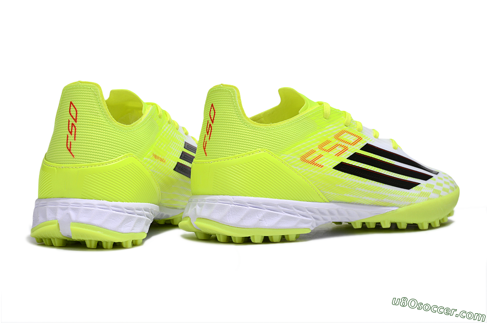Adidas F50 Pro TF Artificial Turf Soccer Shoes - Yellow/Black/Red 6