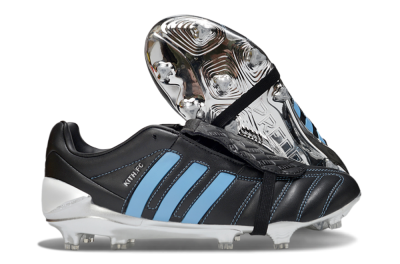 Adidas Predator 25 Elite Foldover Tongue FG Firm Ground Soccer Cleats - Black/Blue/Silver