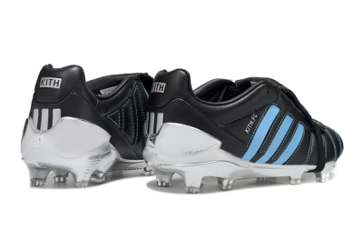 Adidas Predator 25 Elite Foldover Tongue FG Firm Ground Soccer Cleats - Black/Blue/Silver