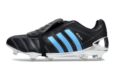 Adidas Predator 25 Elite Foldover Tongue FG Firm Ground Soccer Cleats - Black/Blue/Silver