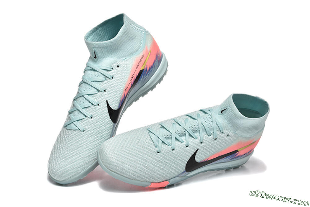 Nike Air Zoom Mercurial Superfly 10 Elite TF Artificial Turf Soccer Shoes - Jade/Black/Gold 6