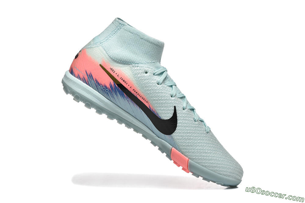 Nike Air Zoom Mercurial Superfly 10 Elite TF Artificial Turf Soccer Shoes - Jade/Black/Gold 7