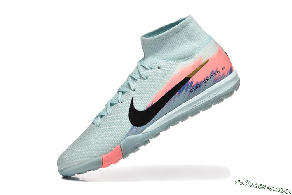 Nike Air Zoom Mercurial Superfly 10 Elite TF Artificial Turf Soccer Shoes - Jade/Black/Gold 8