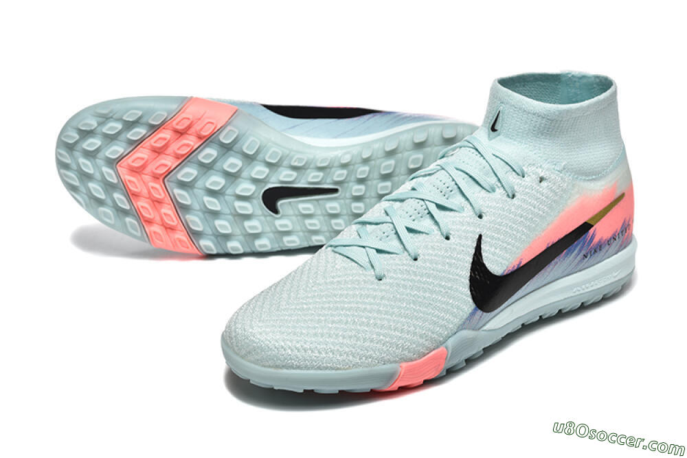 Nike Air Zoom Mercurial Superfly 10 Elite TF Artificial Turf Soccer Shoes - Jade/Black/Gold 3
