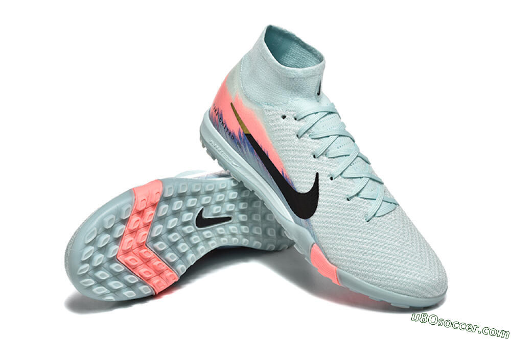 Nike Air Zoom Mercurial Superfly 10 Elite TF Artificial Turf Soccer Shoes - Jade/Black/Gold 4