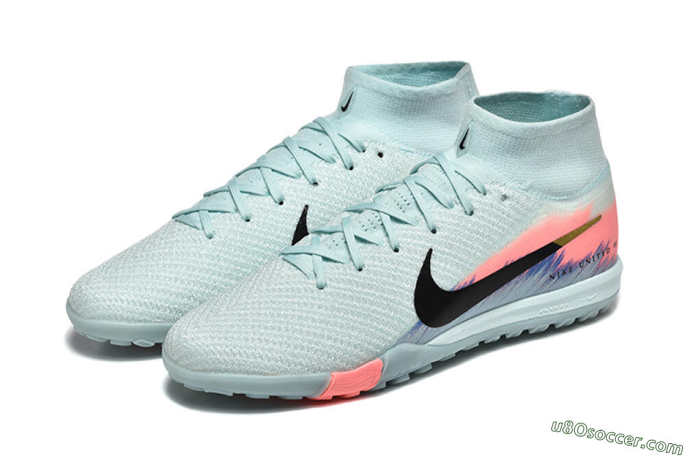 Nike Air Zoom Mercurial Superfly 10 Elite TF Artificial Turf Soccer Shoes - Jade/Black/Gold 5