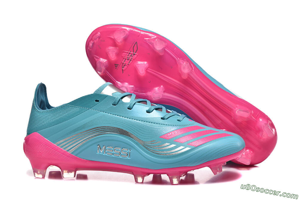 Messi x Adidas F50 Elite FG Firm Ground Soccer Cleats - Jade/Pink/Silver 1