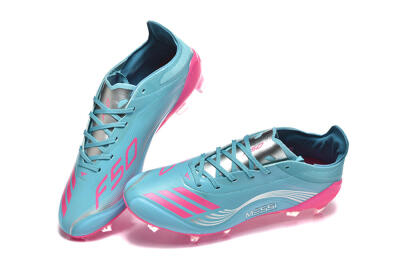 Messi x Adidas F50 Elite FG Firm Ground Soccer Cleats - Jade/Pink/Silver