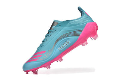 Messi x Adidas F50 Elite FG Firm Ground Soccer Cleats - Jade/Pink/Silver