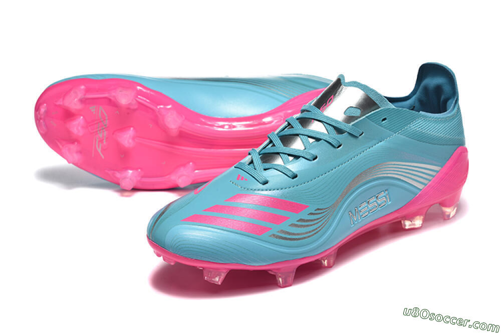 Messi x Adidas F50 Elite FG Firm Ground Soccer Cleats - Jade/Pink/Silver 3