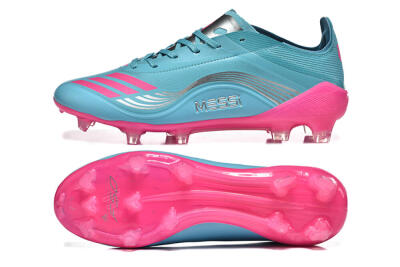 Messi x Adidas F50 Elite FG Firm Ground Soccer Cleats - Jade/Pink/Silver