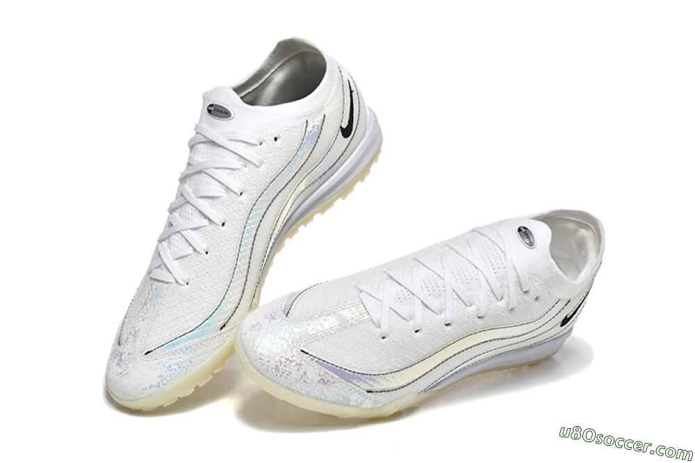 Nike Air Zoom Mercurial Vapor 16 Elite TF Artificial Turf Soccer Shoes - White/Silver/Black 6