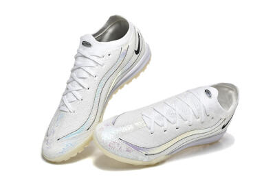 Nike Air Zoom Mercurial Vapor 16 Elite TF Artificial Turf Soccer Shoes - White/Silver/Black
