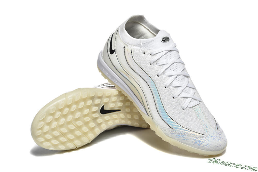 Nike Air Zoom Mercurial Vapor 16 Elite TF Artificial Turf Soccer Shoes - White/Silver/Black 3