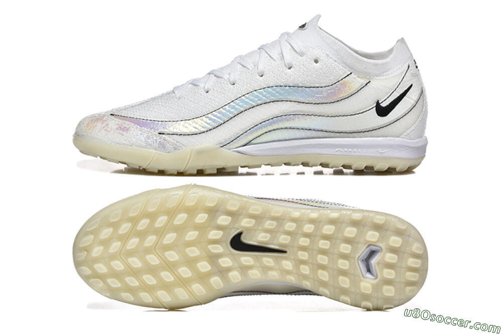 Nike Air Zoom Mercurial Vapor 16 Elite TF Artificial Turf Soccer Shoes - White/Silver/Black 0