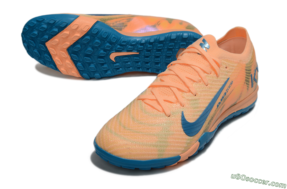 Nike Air Zoom Mercurial Vapor 16 Elite TF Artificial Turf Soccer Shoes - Pink/Blue/Yellow 3