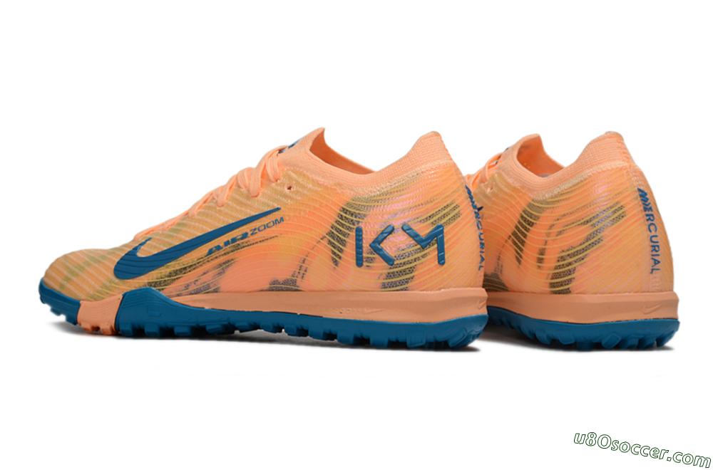 Nike Air Zoom Mercurial Vapor 16 Elite TF Artificial Turf Soccer Shoes - Pink/Blue/Yellow 4