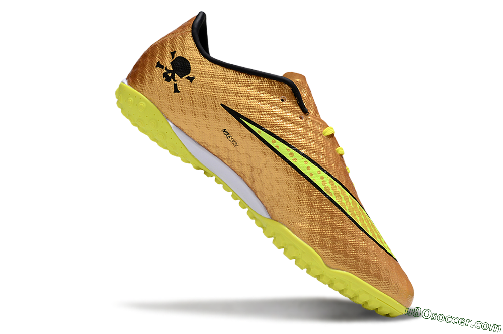 Nike Hypervenom Phantom TF Artificial Turf Soccer Shoes - Gold/Black/Yellow 4