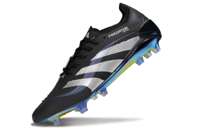 Adidas Predator 25 Elite FG Firm Ground Soccer Cleats - Black/Silver/Blue