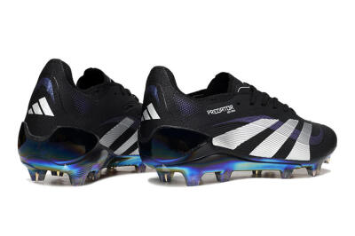 Adidas Predator 25 Elite FG Firm Ground Soccer Cleats - Black/Silver/Blue