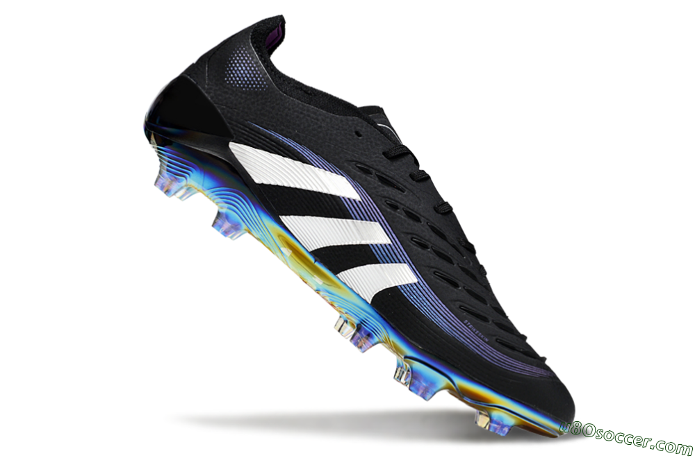 Adidas Predator 25 Elite FG Firm Ground Soccer Cleats - Black/Silver/Blue 4