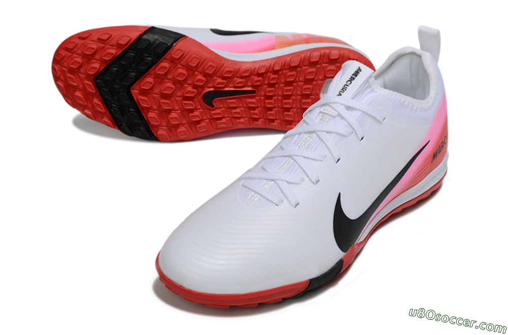 Nike Air Zoom Mercurial Vapor 16 Pro TF Artificial Turf Soccer Shoes - White/Black/Red 3