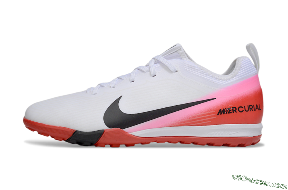 Nike Air Zoom Mercurial Vapor 16 Pro TF Artificial Turf Soccer Shoes - White/Black/Red 2