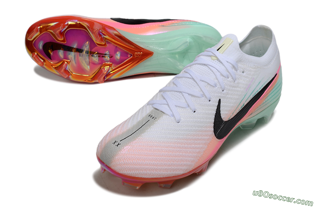 Nike Air Zoom Mercurial Vapor 16 Elite FG Firm Ground Soccer Cleats - White/Black/Pink 3