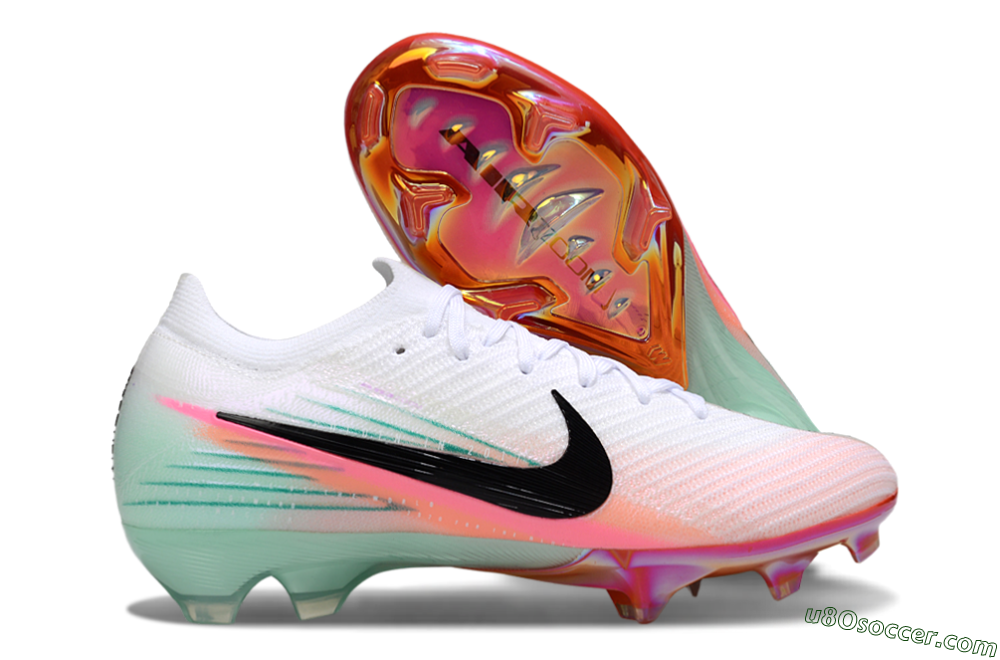 Nike Air Zoom Mercurial Vapor 16 Elite FG Firm Ground Soccer Cleats - White/Black/Pink 1