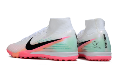 Nike Air Zoom Mercurial Superfly 10 Elite TF Artificial Turf Soccer Shoes - White/Pink/Black