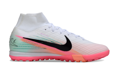 Nike Air Zoom Mercurial Superfly 10 Elite TF Artificial Turf Soccer Shoes - White/Pink/Black