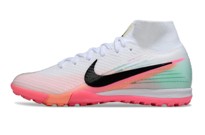 Nike Air Zoom Mercurial Superfly 10 Elite TF Artificial Turf Soccer Shoes - White/Pink/Black