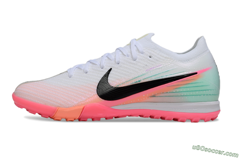 Nike Air Zoom Mercurial Vapor 16 Elite TF Artificial Turf Soccer Shoes - White/Black/Pink 2