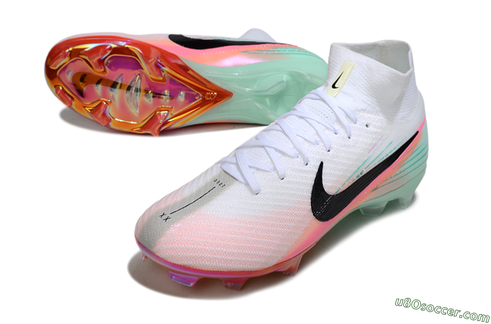 Nike Air Zoom Mercurial Superfly 10 Elite FG Firm Ground Soccer Cleats - White/Pink/Black 3