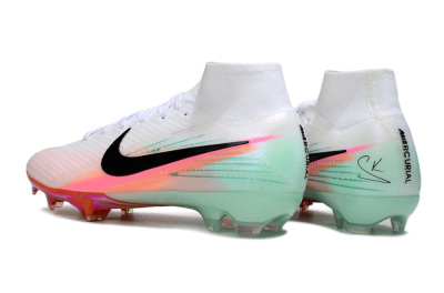 Nike Air Zoom Mercurial Superfly 10 Elite FG Firm Ground Soccer Cleats - White/Pink/Black