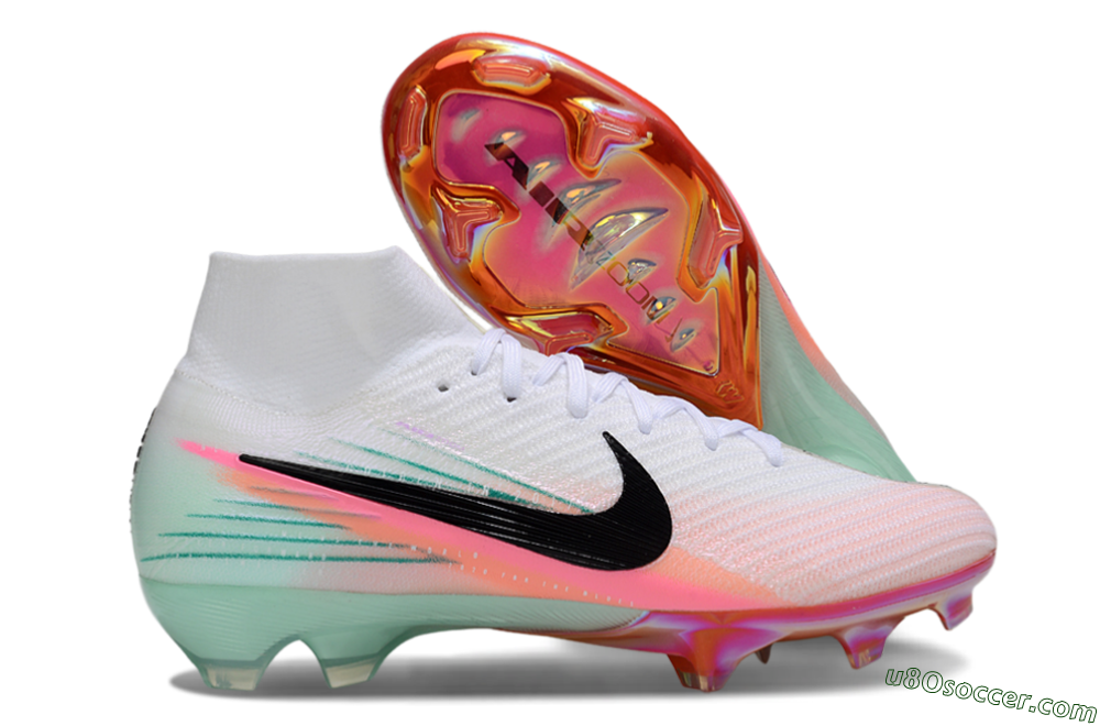 Nike Air Zoom Mercurial Superfly 10 Elite FG Firm Ground Soccer Cleats - White/Pink/Black 1
