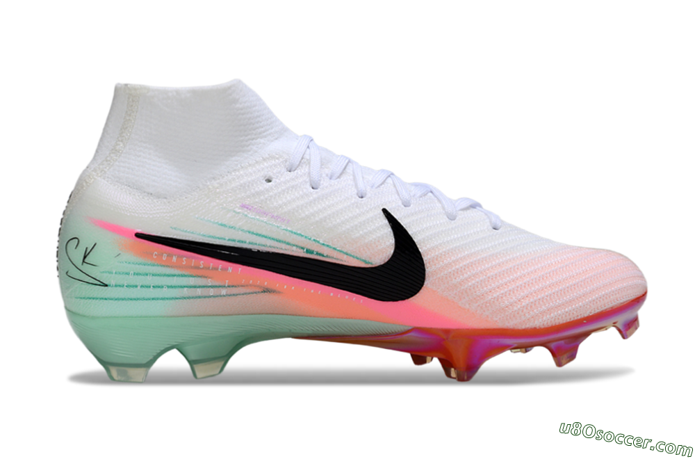 Nike Air Zoom Mercurial Superfly 10 Elite FG Firm Ground Soccer Cleats - White/Pink/Black 5