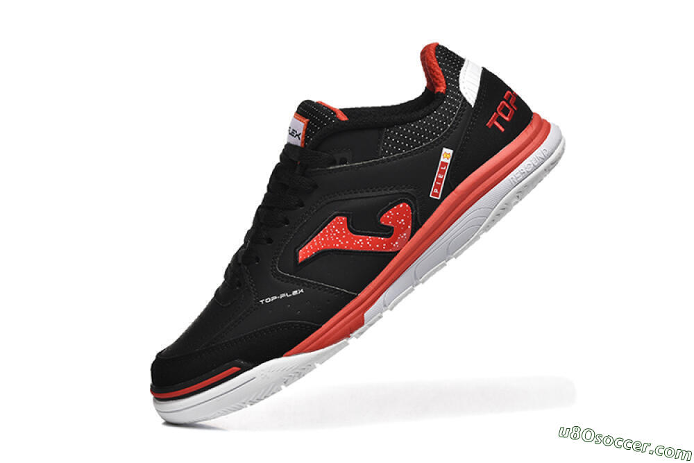 Joma Top Flex IC Indoor & Futsal Soccer Shoes - Black/Red/White 8