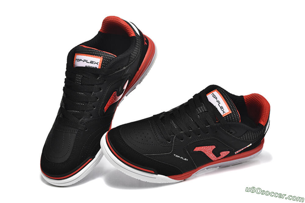 Joma Top Flex IC Indoor & Futsal Soccer Shoes - Black/Red/White 6