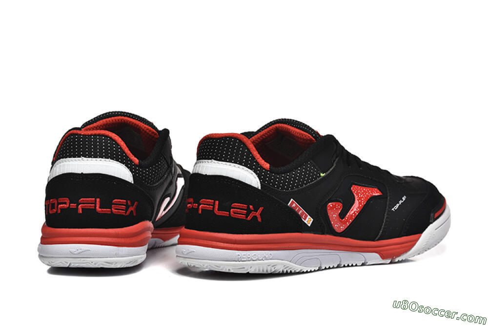 Joma Top Flex IC Indoor & Futsal Soccer Shoes - Black/Red/White 9