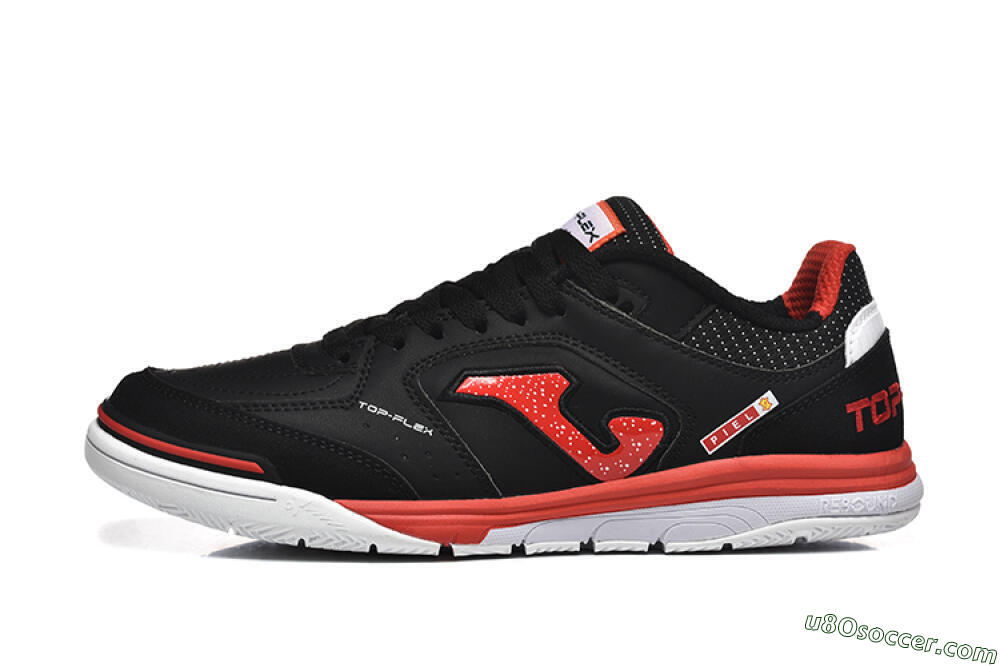 Joma Top Flex IC Indoor & Futsal Soccer Shoes - Black/Red/White 2