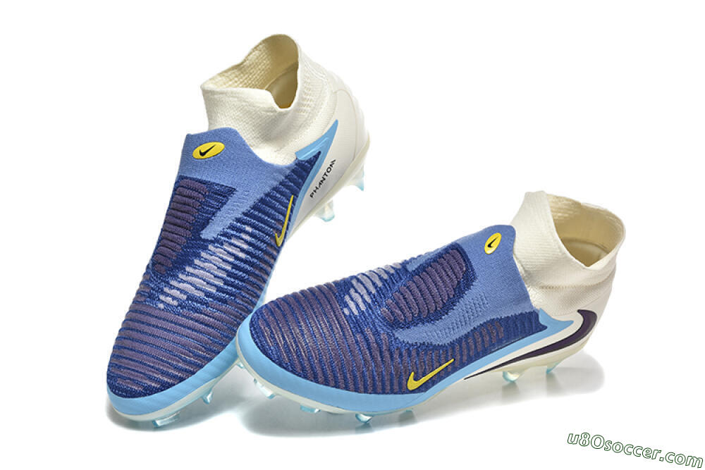 Nike Phantom 6 Elite FG Firm Ground Soccer Cleats - Blue/White/Black 6