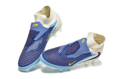 Nike Phantom 6 Elite FG Firm Ground Soccer Cleats - Blue/White/Black