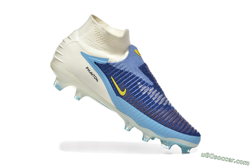 Nike Phantom 6 Elite FG Firm Ground Soccer Cleats - Blue/White/Black 7