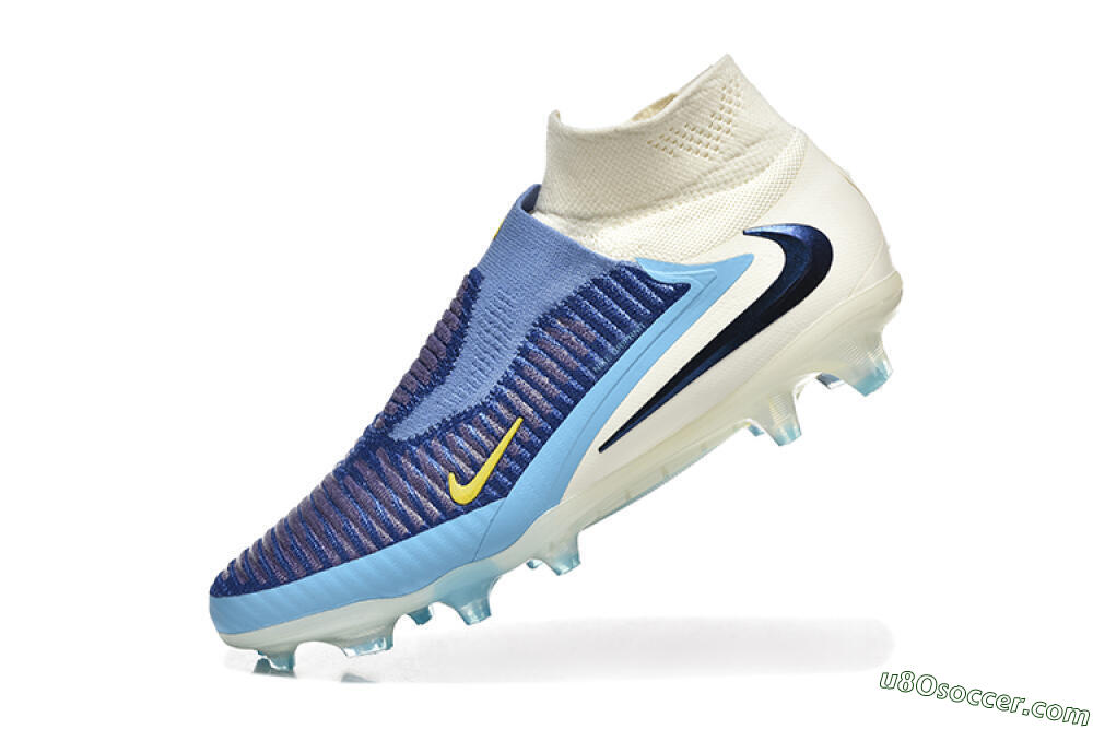 Nike Phantom 6 Elite FG Firm Ground Soccer Cleats - Blue/White/Black 8